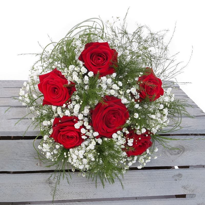 6 Roses with love