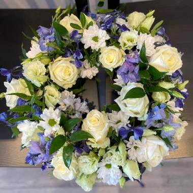 Blue & White Wreath